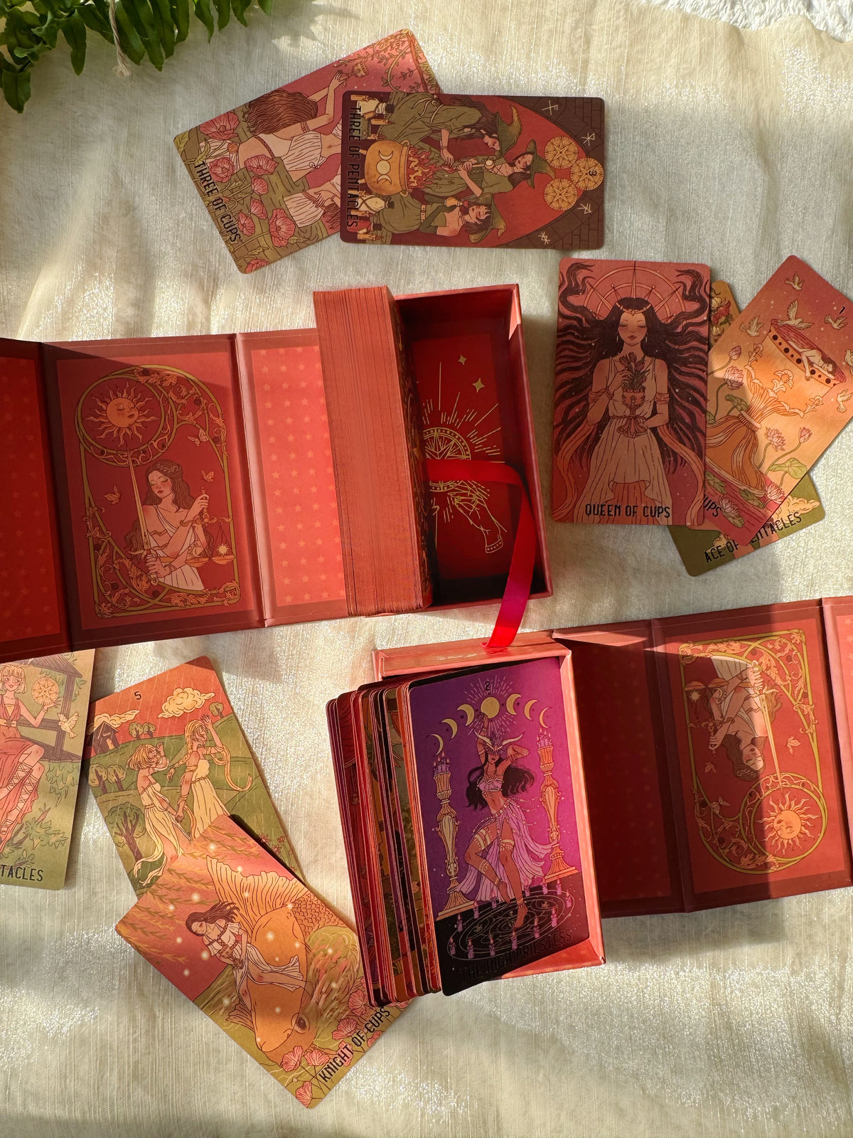 She's Wilderness Tarot Red Deluxe ——A Tribute to the Divine Feminine——All-Women Tarot Deck