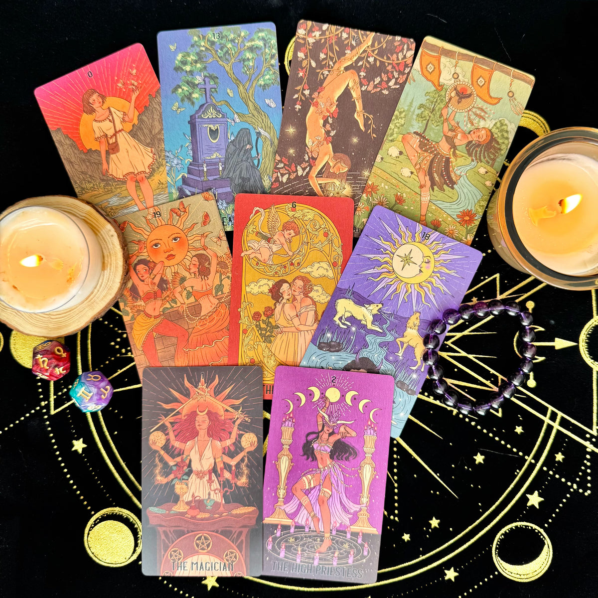 She's Wilderness Tarot Red Deluxe ——A Tribute to the Divine Feminine——All-Women Tarot Deck