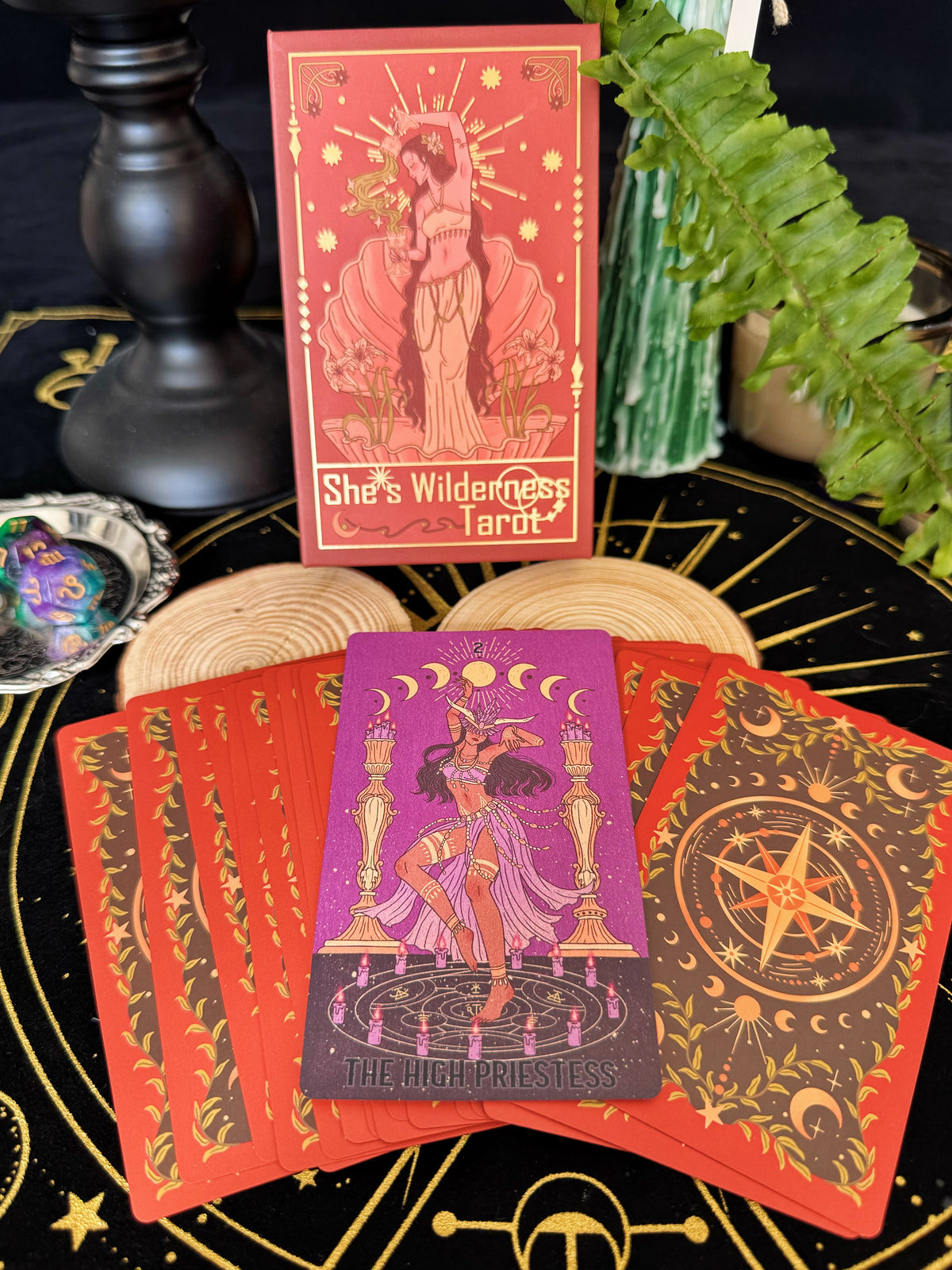 She's Wilderness Tarot Red Deluxe ——A Tribute to the Divine Feminine——All-Women Tarot Deck
