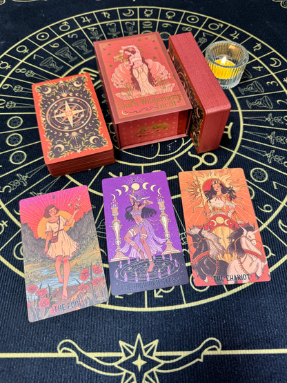 She's Wilderness Tarot Red Deluxe ——A Tribute to the Divine Feminine——All-Women Tarot Deck